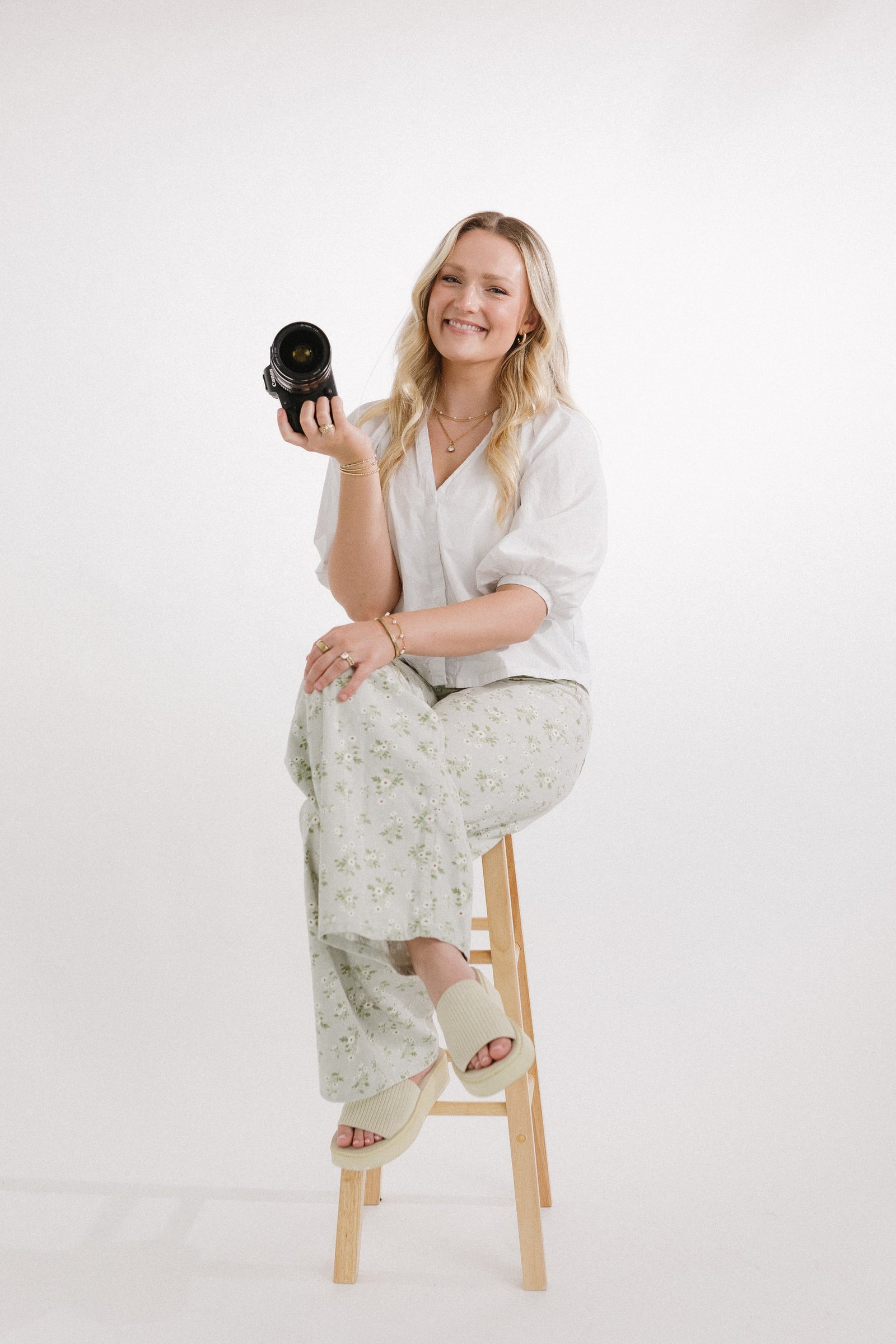 Skyler Montgomery holding her camera