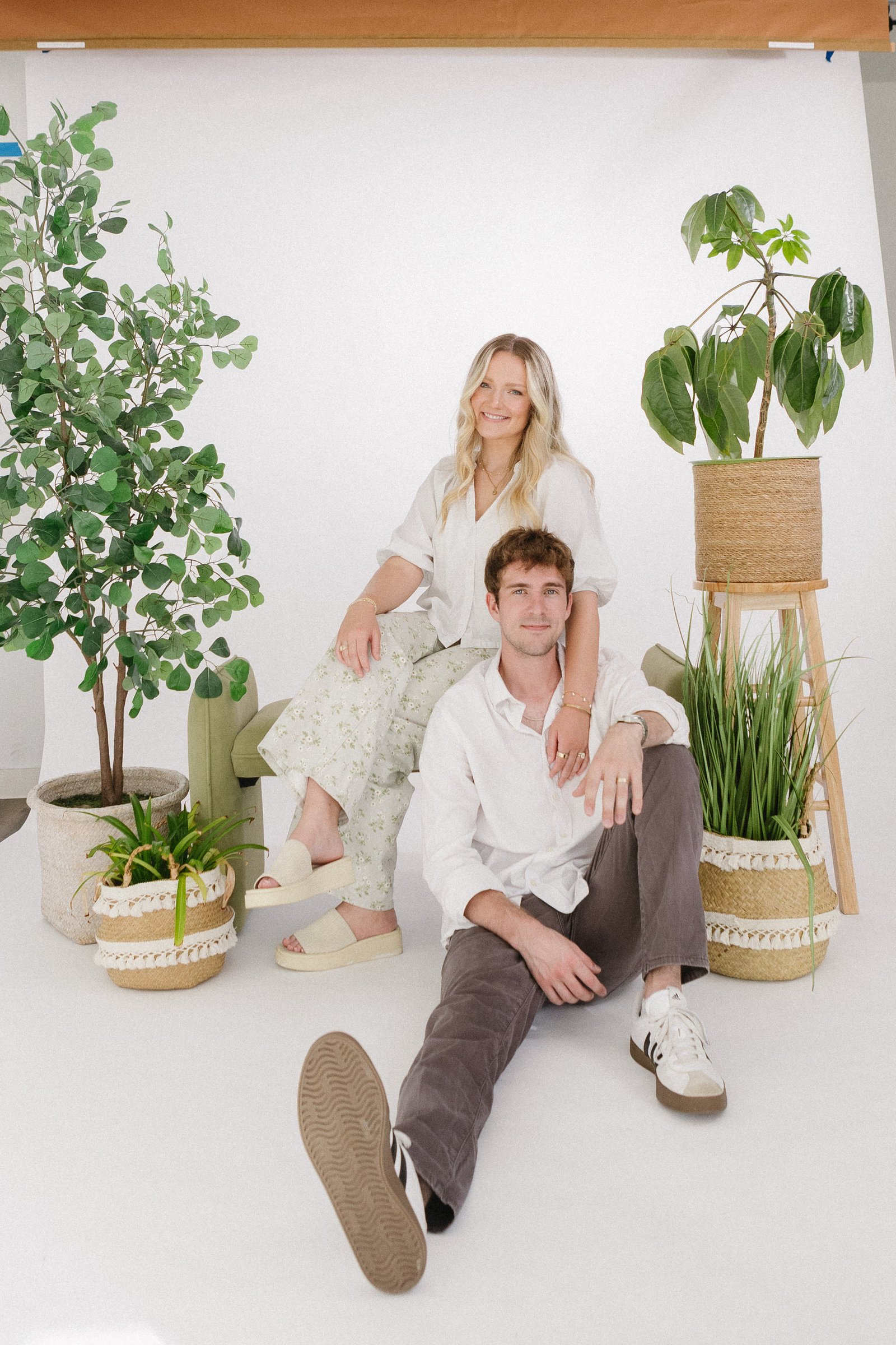 Luke and Skyler Montgomery together in their studio